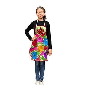 Mexican Embroidered apron for women kitchen cooking multicolor 1 Pc